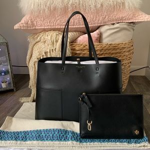 Tory Burch Block T Tote with pouch